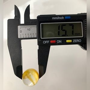 Vintage Yellow Egg Yolk Cat’s Claw Blown Glass Antique Marble